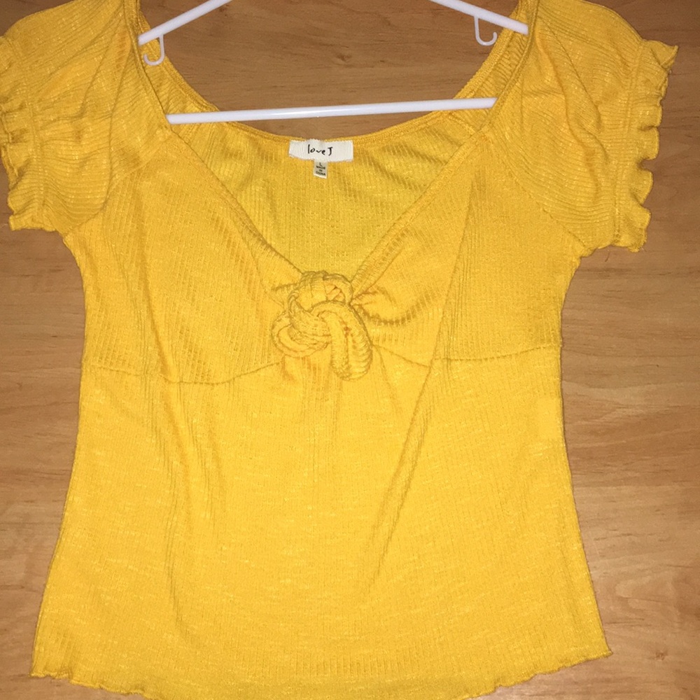 Mustard yellow crop top